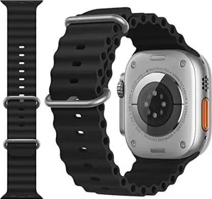 Ocean Loop Band Compatible with Apple Watch Band Ultra 49mm 45mm 44mm 42mm Smart Watch Strap (Orange) view 2