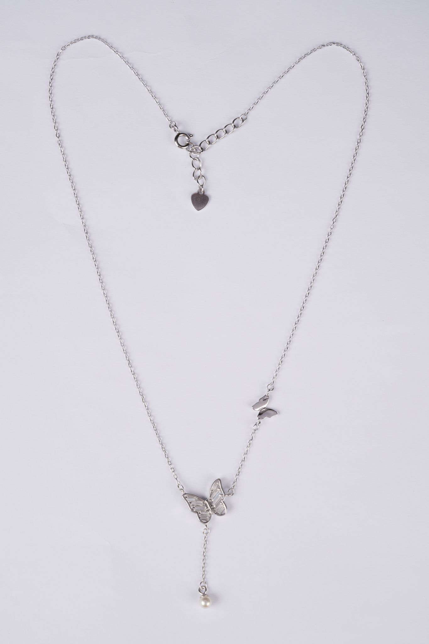LAMA'A 925 Silver Chain Pendant Butterfly Tassel view 2