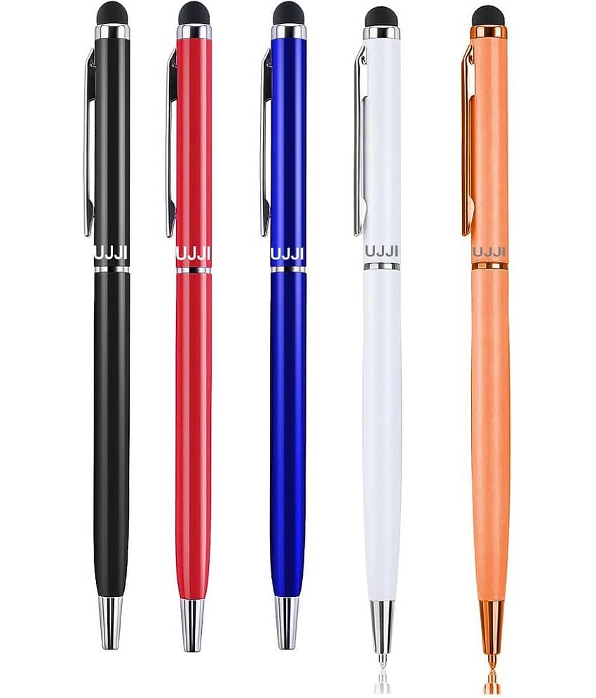 UJJi Sleek Design Mix Color Pen with Stylus for Touch Screen Pack of 5 Ball Pen view 2