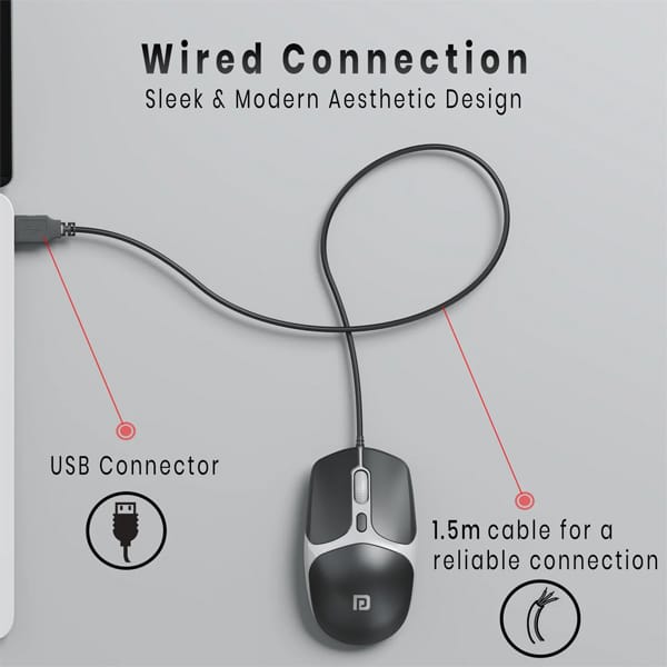 Portronics Toad 103 Wired Optical Mouse view 2