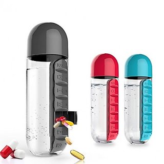 Right Traders Water Bottle with Pill organizer view 2