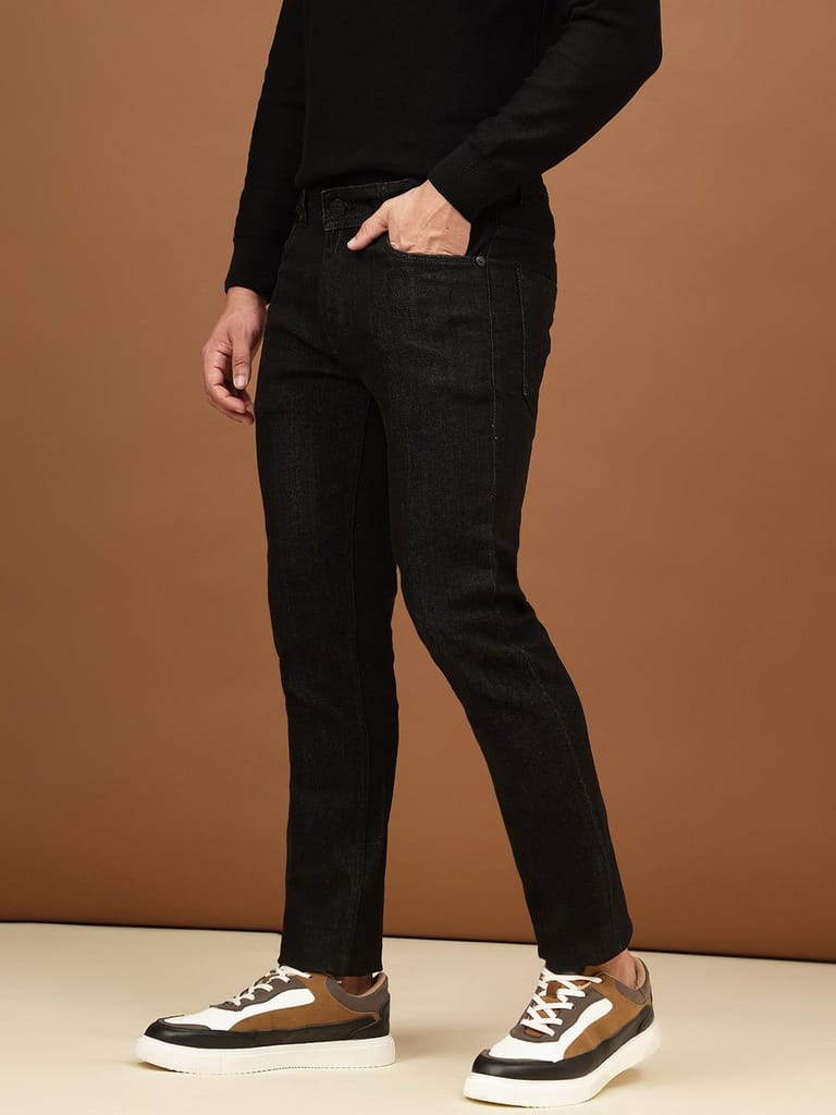 Richlook Men Black Slim Fit Jeans view 2