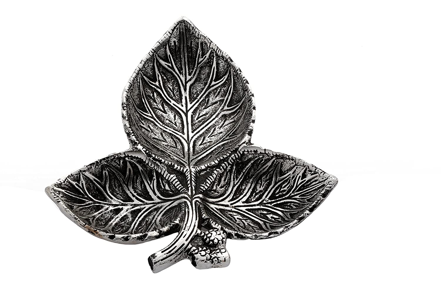 DreamKraft Metal Dry Fruit Tray for Dining Table Decoration (Silver) view 2