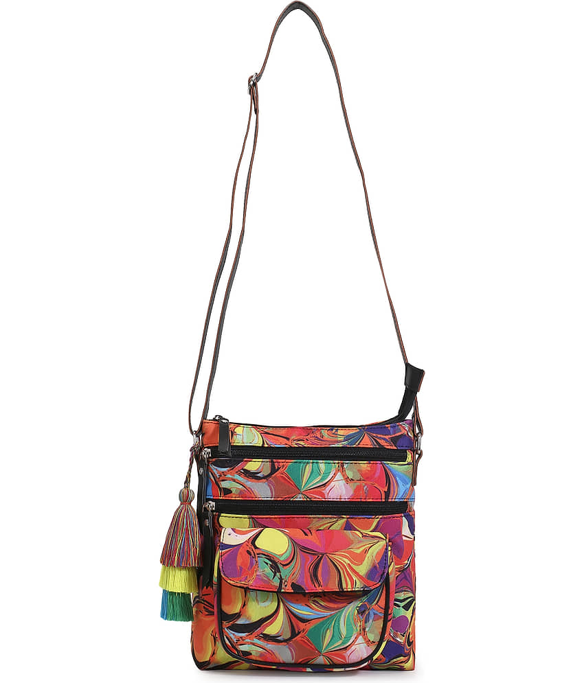 Anekaant Black Cotton Sling Bag view 2
