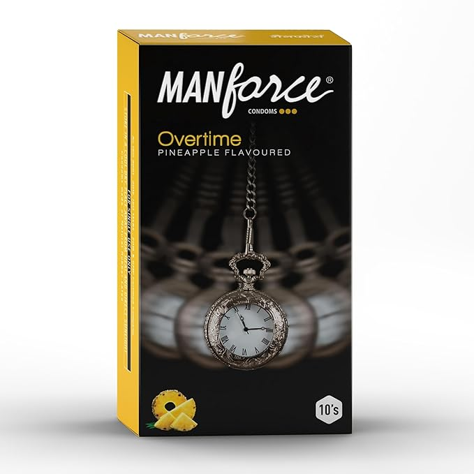 MANFORCE CONDOMS(OVERTIME)(PINEAPPLE)10S
