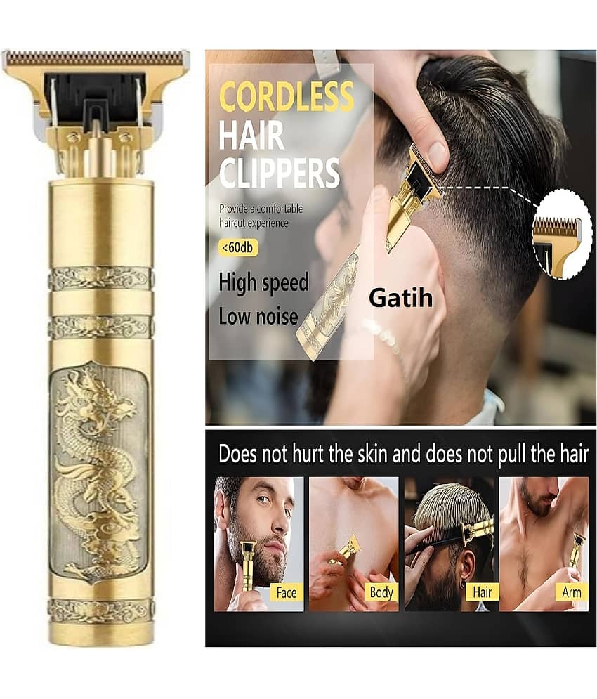 Gatih Hair & Beard Trimmer Gold Cordless Clipper With 120 minutes Runtime view 2