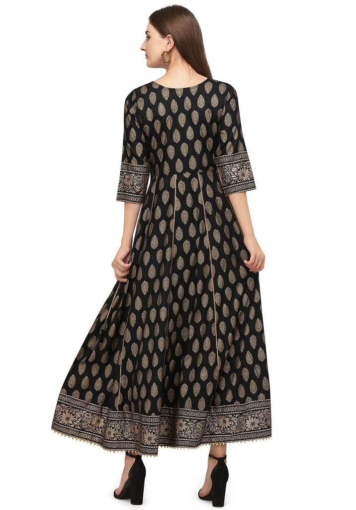 SHOPPING QUEEN Women's Rayon Anarkali Kurta view 2