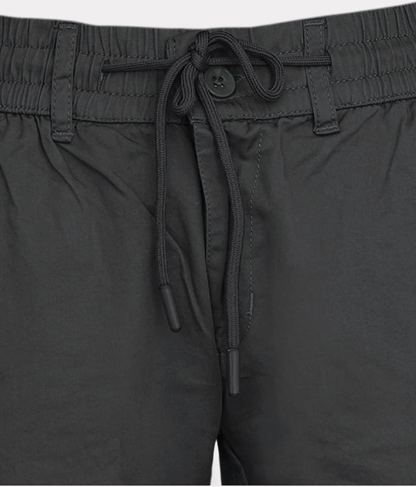 plounge Dark Grey Cotton Blend Men's Shorts ( Pack of 1 ) view 2