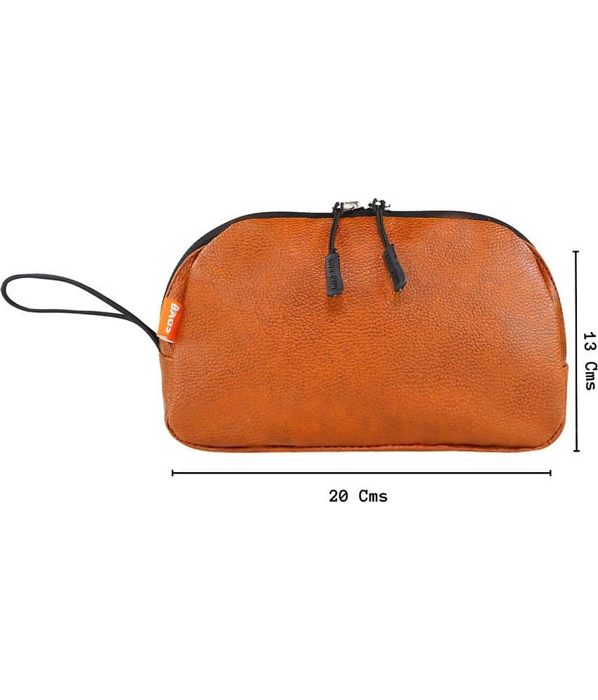 Pu Leather Multipurpose Pouch - Tan view 2