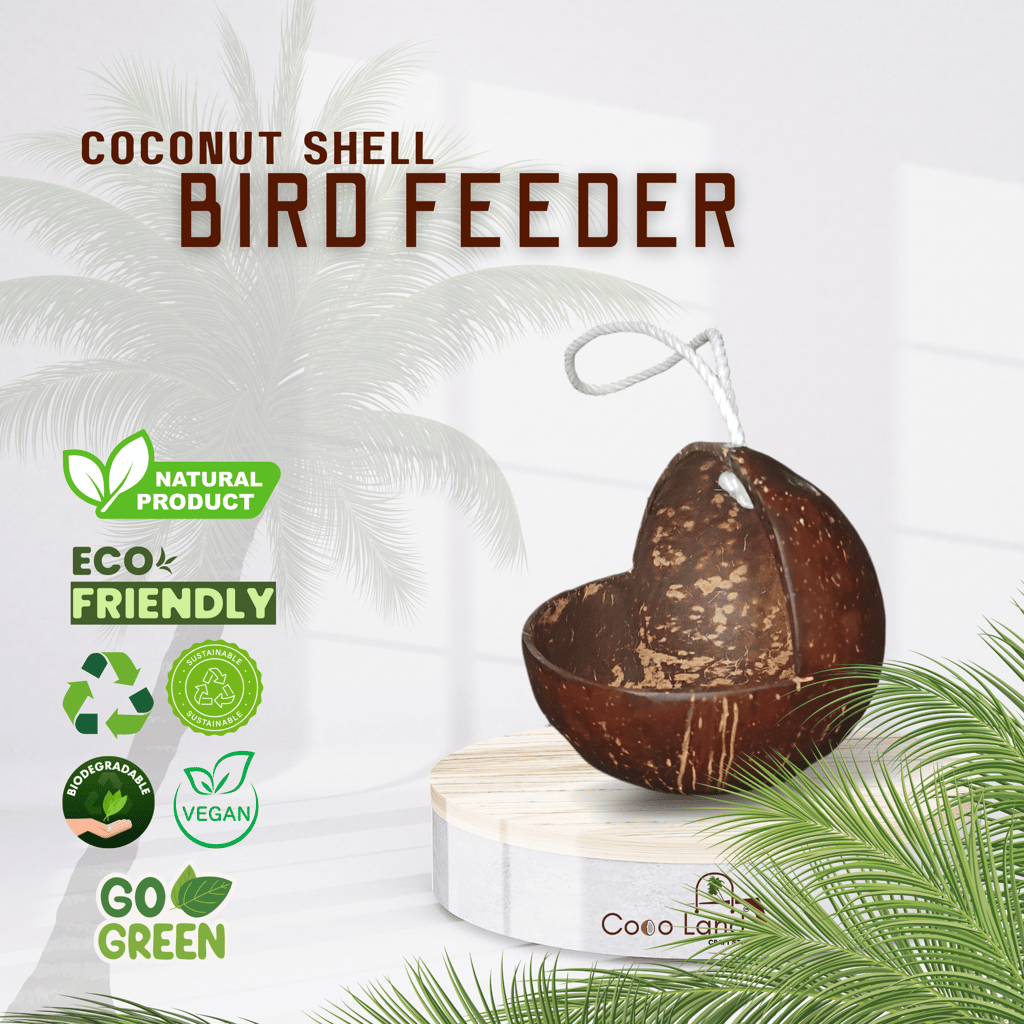 CocoLand Coconut Shell Bird Feeder view 2