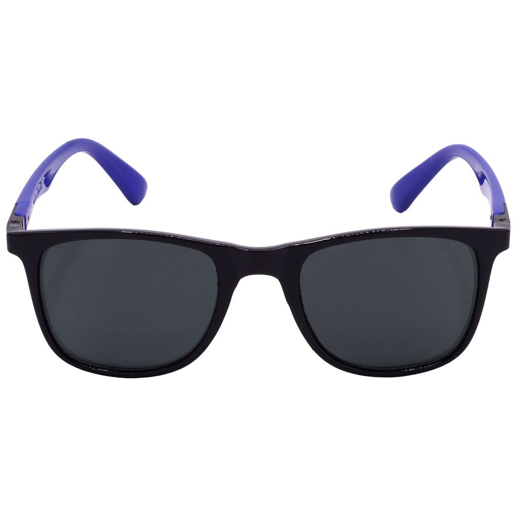 Hrinkar Grey Rectangular Glasses Black, Blue Frame Best Goggles for Men & Women - HRS-BT-07-BK-BU-BK view 2