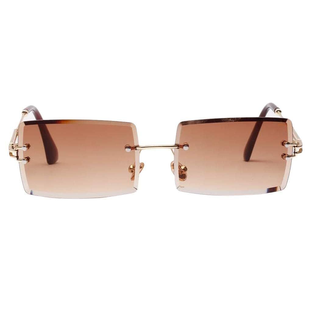 Eyenaks Retro Vintage Narrow Rectangular Abstract Unisex Sunglasses UV400 Protected Pack of 1 (Light Brown) view 2