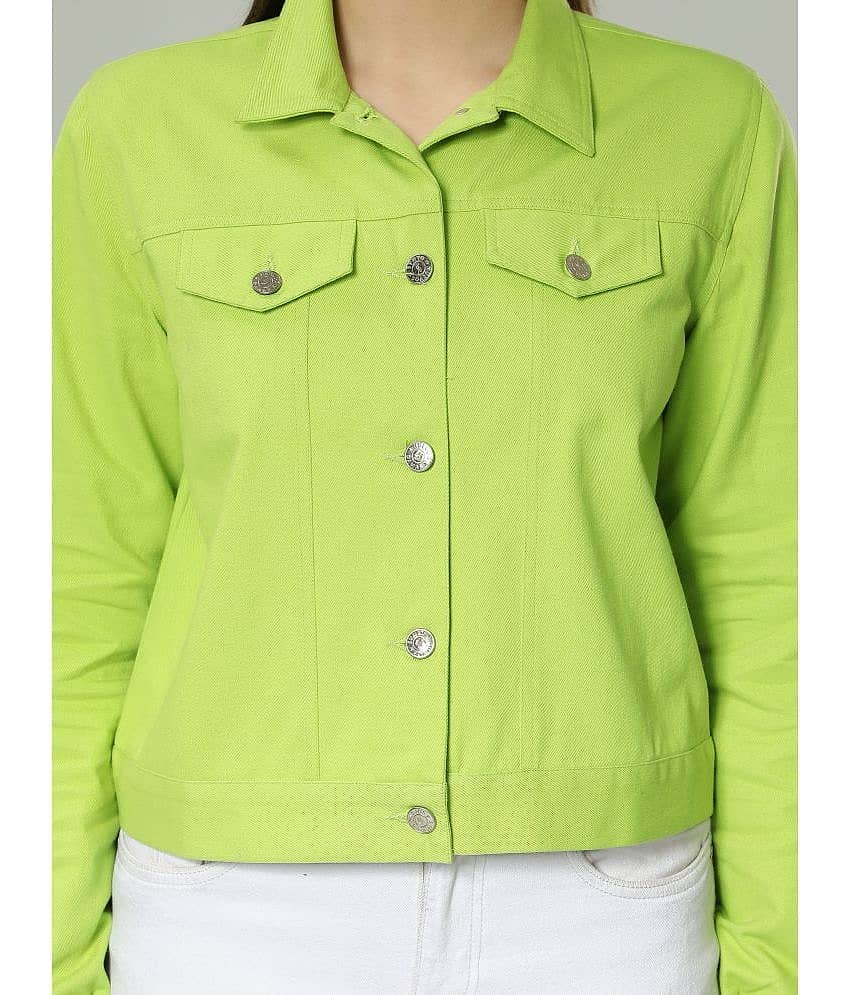 NUEVOSDAMAS - Denim Green Jackets Pack of 1 view 2