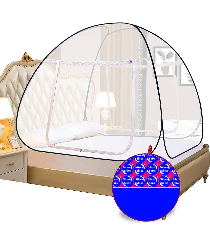 Silver Shine - Black Polypropylene Foldable Mosquito Net, Machardani ( Pack of 1 )