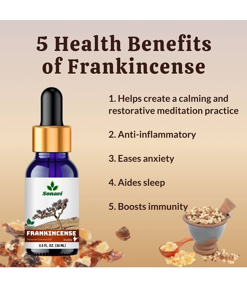 Sonavi Frankincense Stress Relief Essential Oil Green With Dropper 30 mL ( Pack of 1 ) view 2