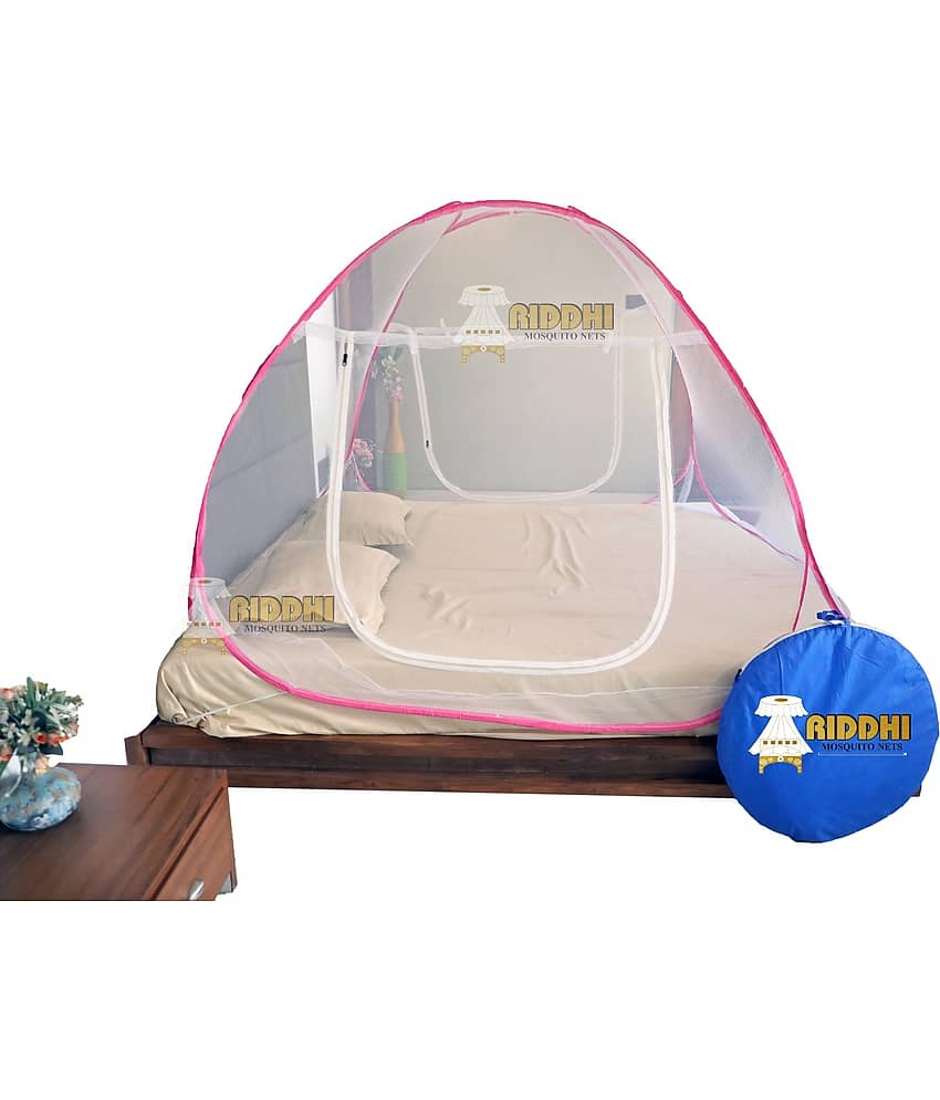 RIDDHI - Red HDPE - High Density Poly Ethylene Foldable Mosquito Net ( Pack of 1 ) view 2
