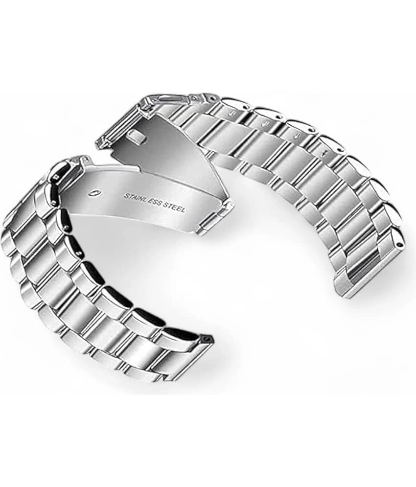 LORENZ 22 MM Silver Stainless Steel Chain Smart Watch Strap view 2