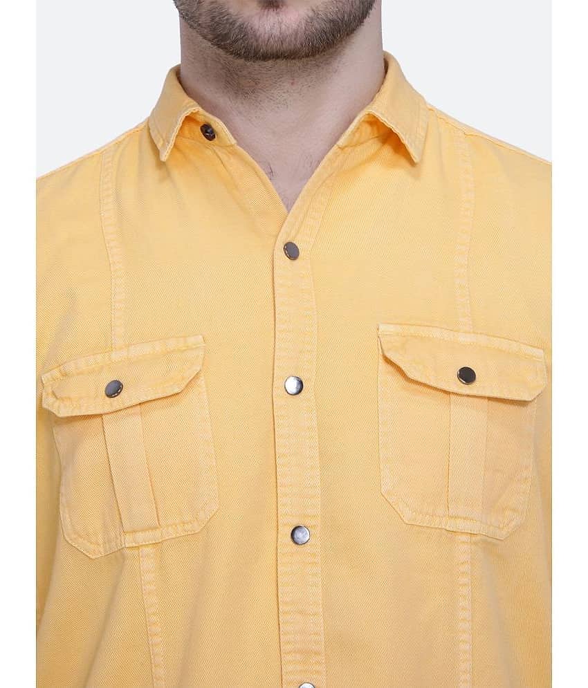Kuons Avenue - Yellow 100% Cotton Regular Fit Men's Casual Shirt ( Pack of 1 ) view 2