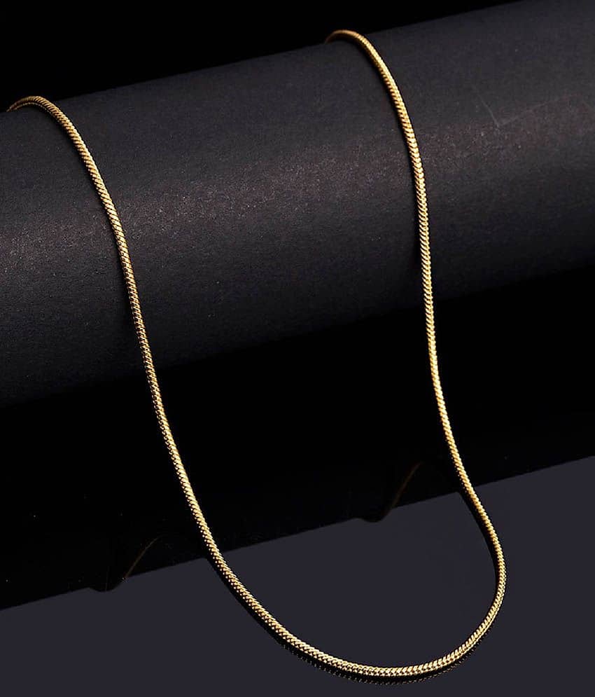 KRIMO Gold Plated Brass Chain ( Pack of 1 )