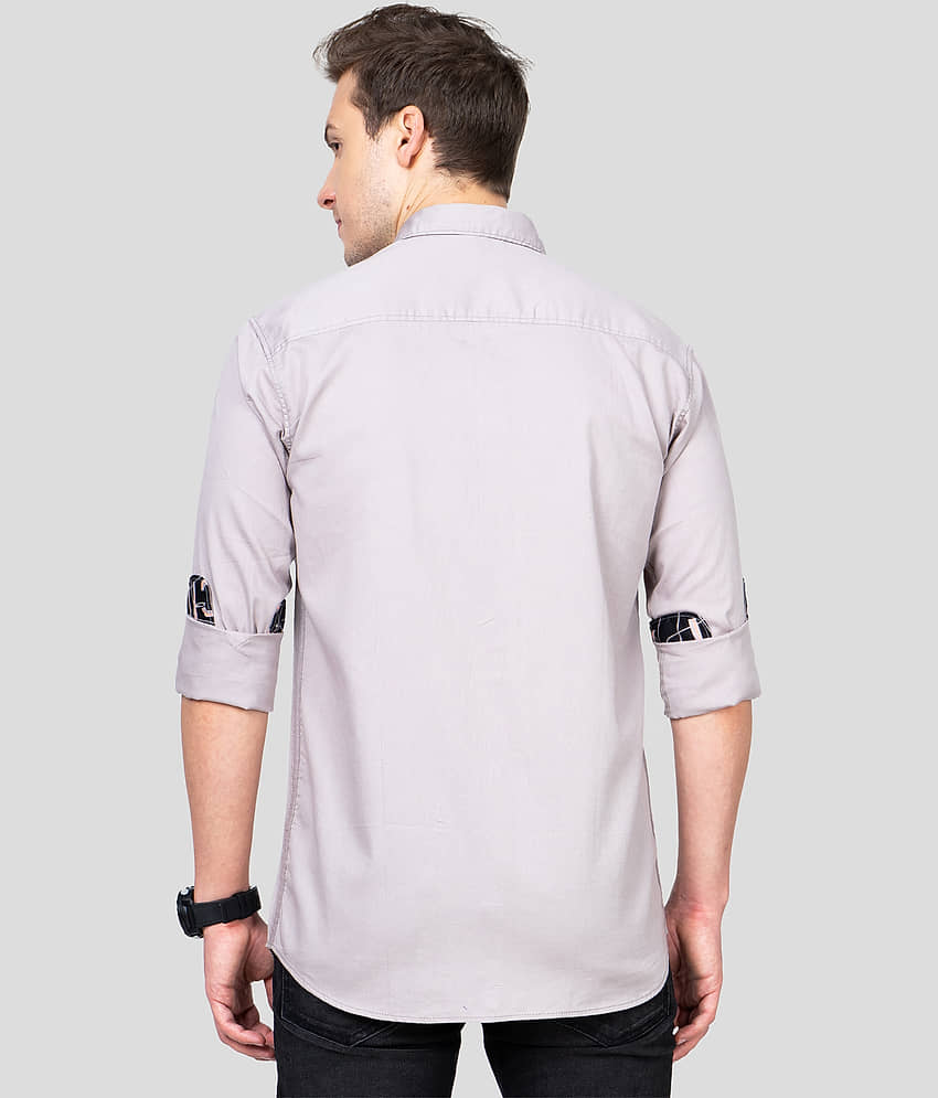 Paul Street Cotton Blend Slim Fit Colorblock Men's Casual Shirt - Grey ( Pack of 1 ) view 2