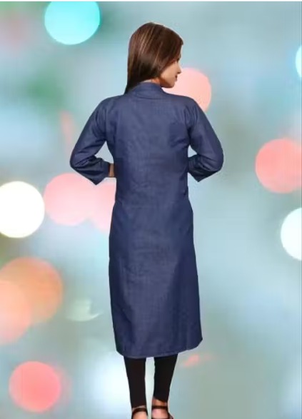 DENIM LONG FANCY KURTI view 2