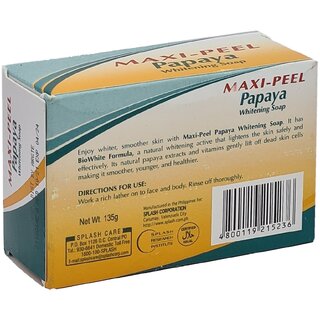 Maxi Peel Face Body Papaya Whitening Soap - Pack Of 2 (135g) view 2