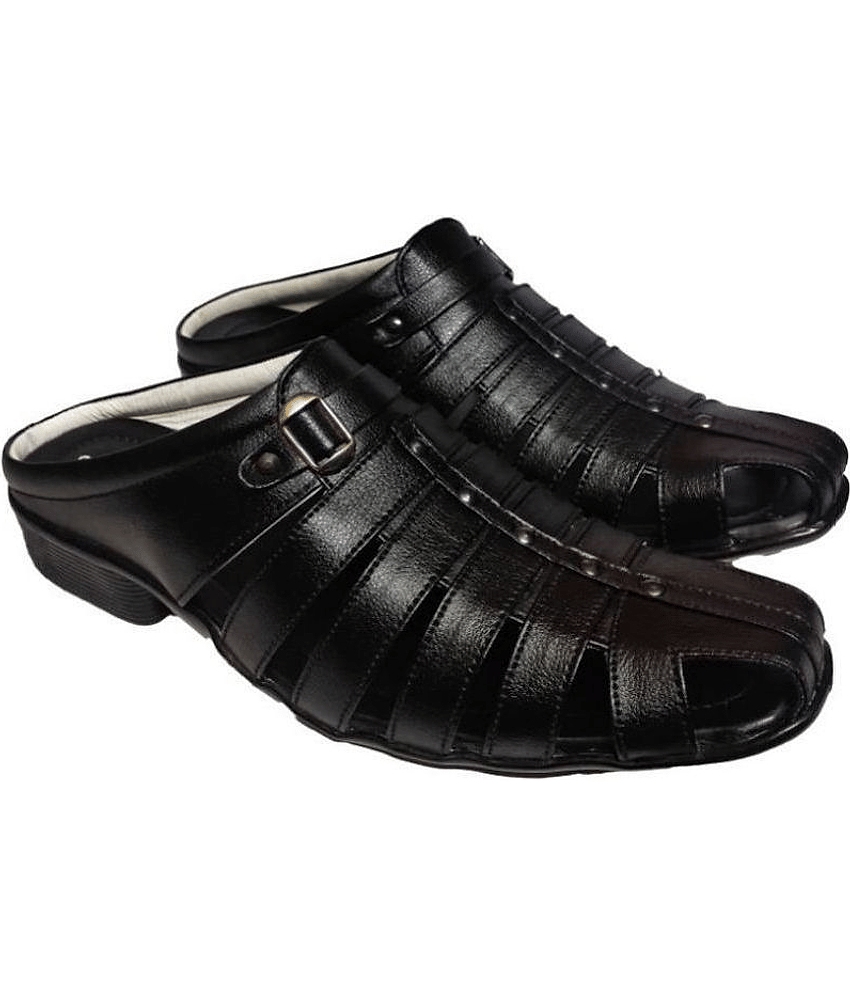 RAGE GAZE - Black Men's Sandals