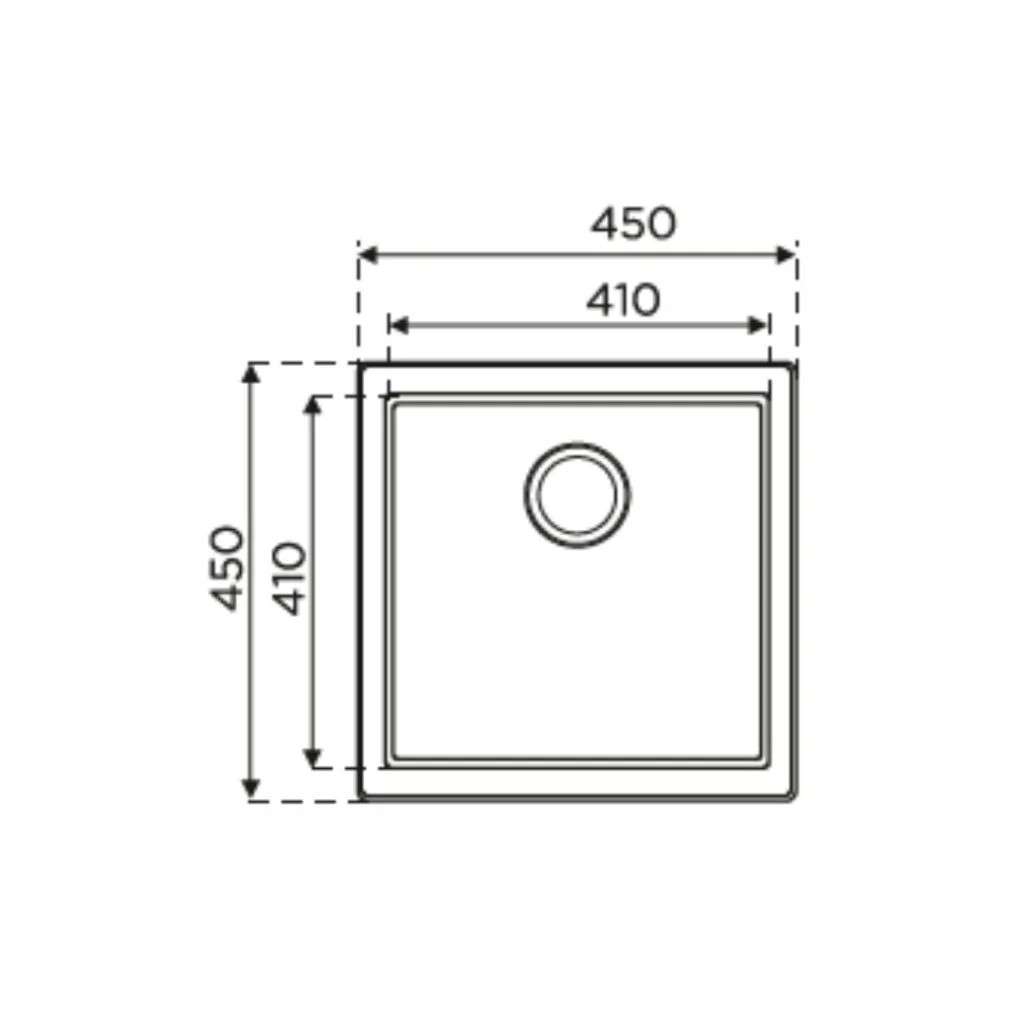 Franke Box Classic BXX 210,110 -41 (18X18) view 2
