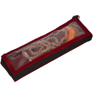 KESAR ZEMS 7.5 MM Natural Pathri Rudraksha Prayer Rosary 108+1 Beads Jap Mala With Velvet Box For Meditation 34 cm x 2 view 2