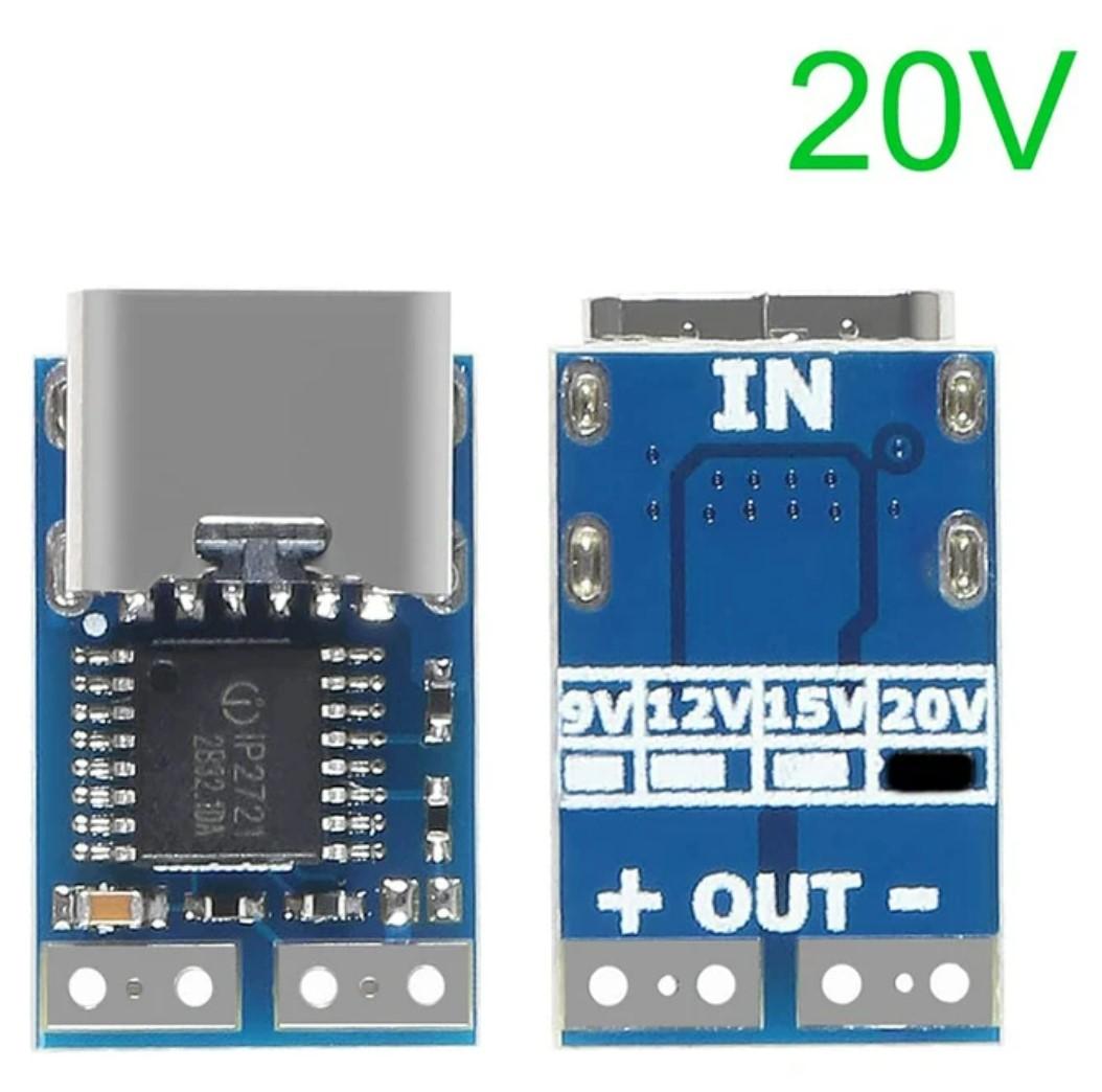 WalkOnAir USB C PD DC Fixed Voltage Power Trigger Decoy Module PDC004 - IP2721 Type C 20V. view 2