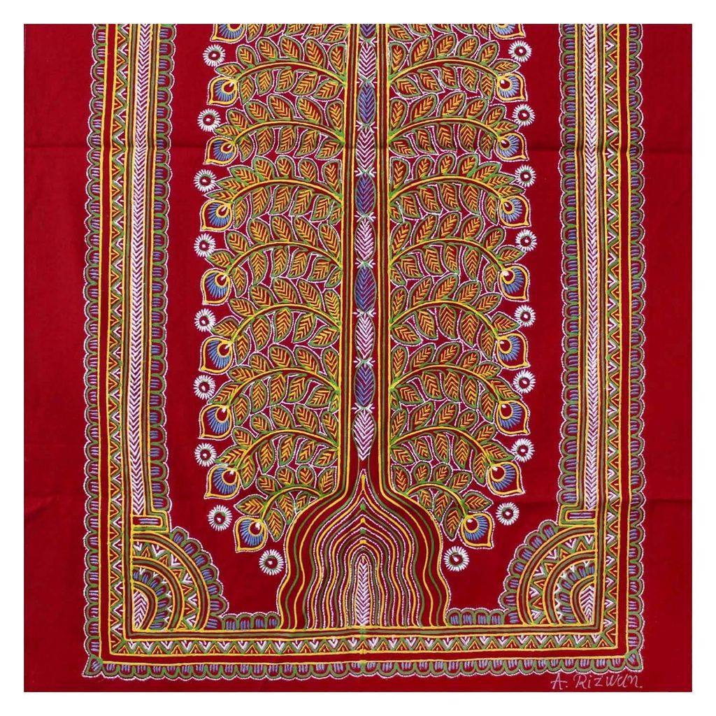 Garvi Gurjari (A Gujarat Govt Enterprise Handmade Rogan Painting - Red(GGCHRP26) view 2