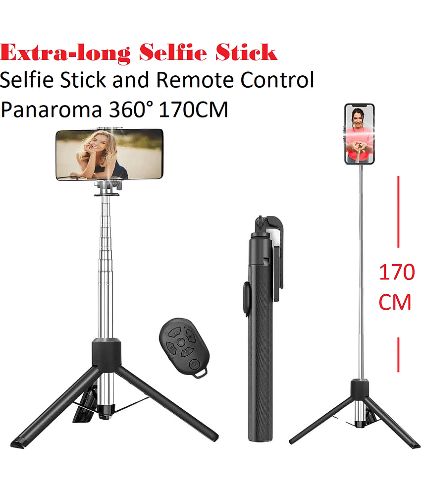 HUG PUPPY Bluetooth Selfie Stick ( Black )