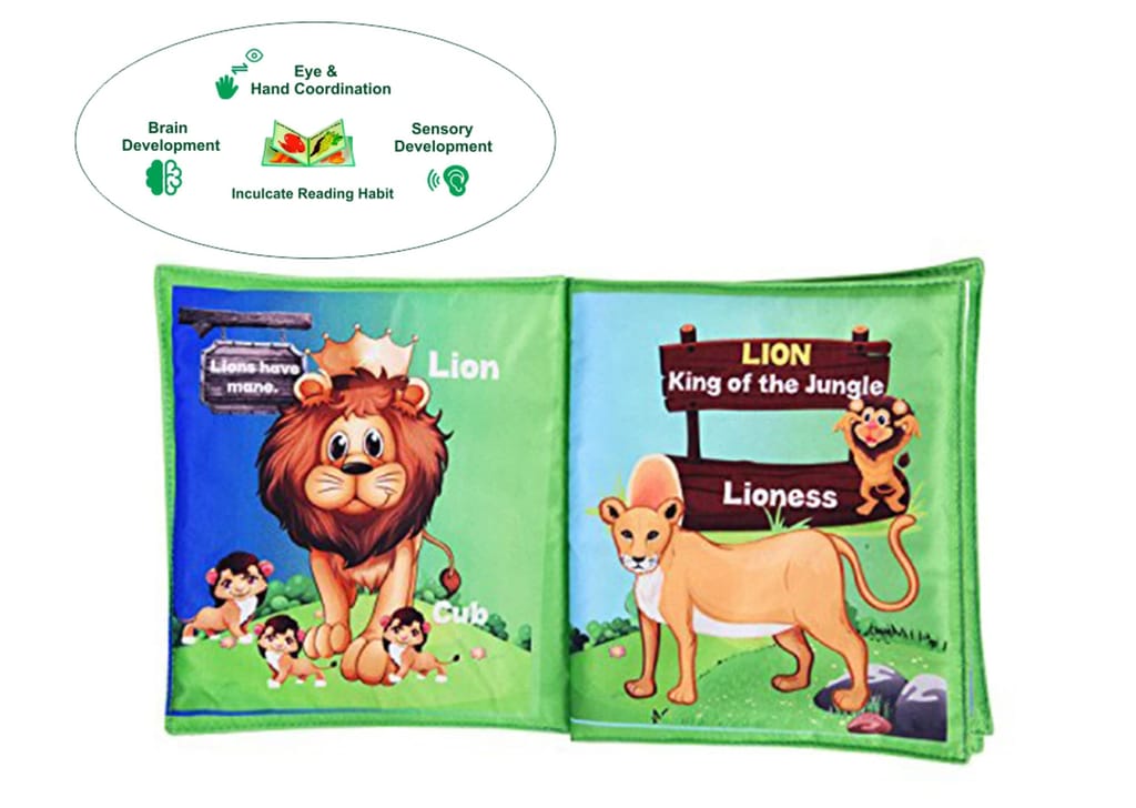 Skyculture� Head Start Series - Animals Book (Part-2) (Fabric Book) [Foam Book] Sunita; Recognition of the name of the animals with its babies and Fabric soft books ,Introducing about the world of our animals friends view 2