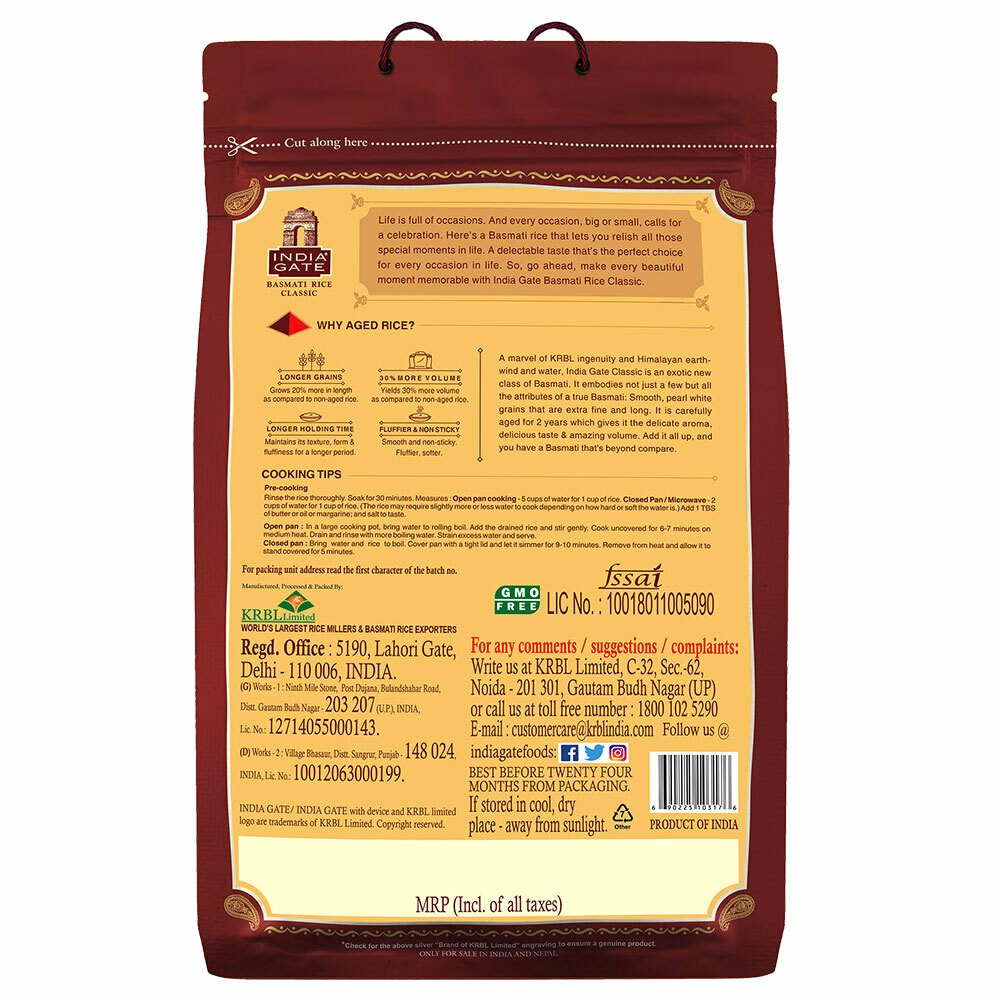 India Gate Classic Basmati Rice 5 kg view 2