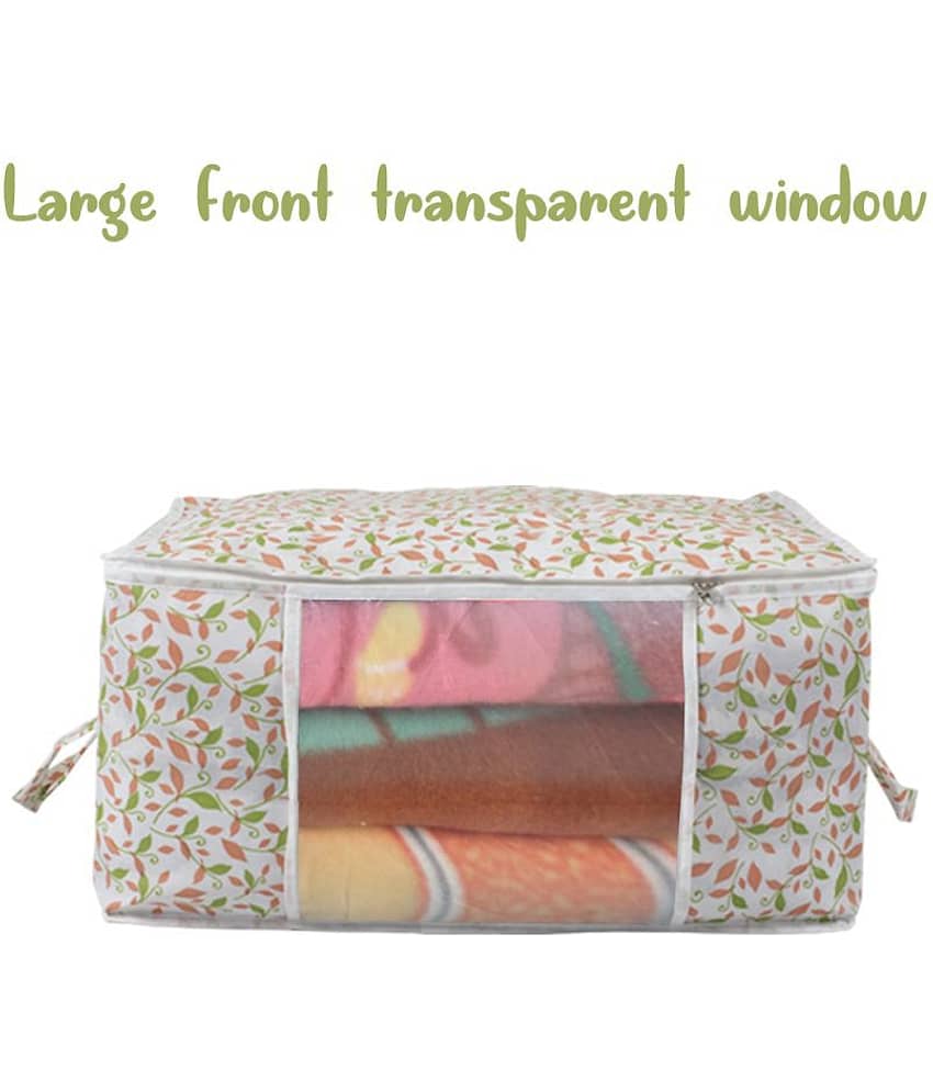 Prettykrafts Underbed Storage Bag, Storage Organizer, Blanket Cover with Side Handles view 2