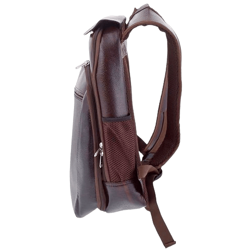 NEW LEATHER BROWN BACKPACK-1021 view 2
