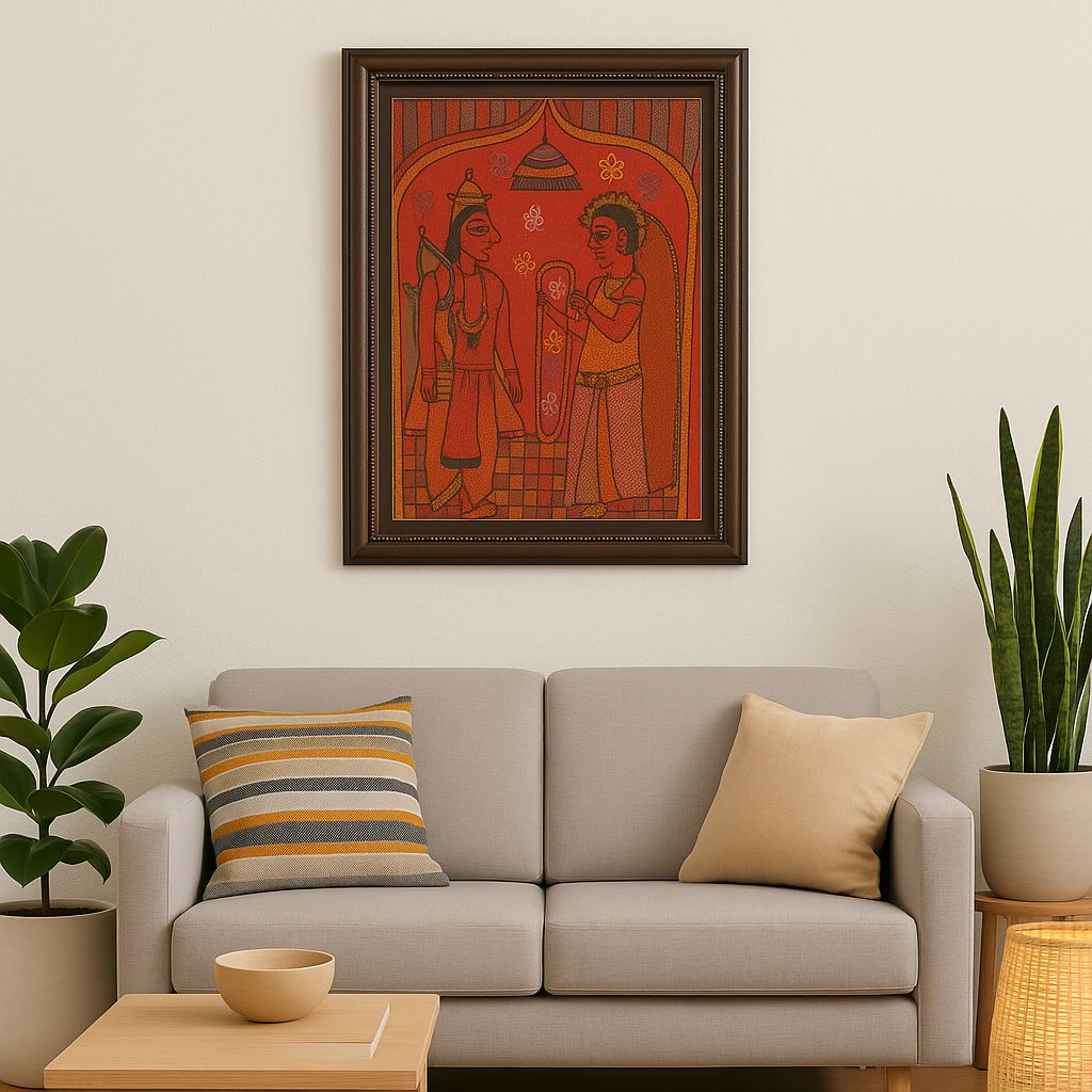 Ram Sita Sujani Embroidery Art view 2