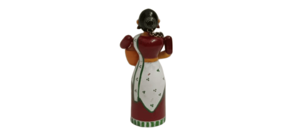 Handcrafted Wooden Lady With Pot view 2