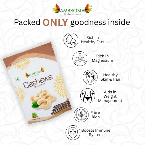 Ambrosia Indian Cashew 250g (Pack of 1) cashews view 2