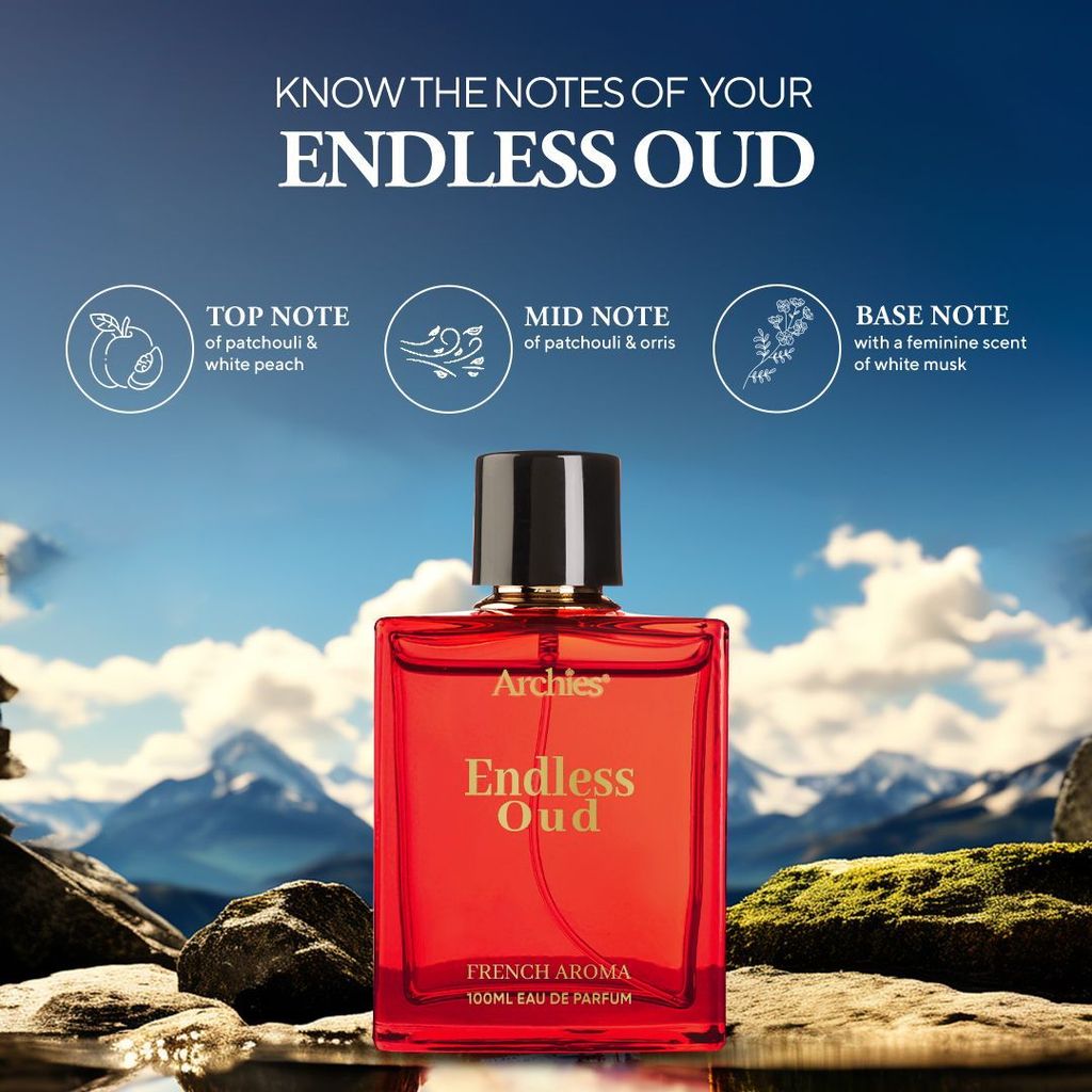 ARCHIES ENDLESS OUD Eau De Luxury Parfume for Women | 100 ML | French Aroma | Sensual, Strong, Bold, & Attractive Fragrance | Premium & Long Lasting EDP Fragrance Scent (20% High Concentrated Perfume) view 2