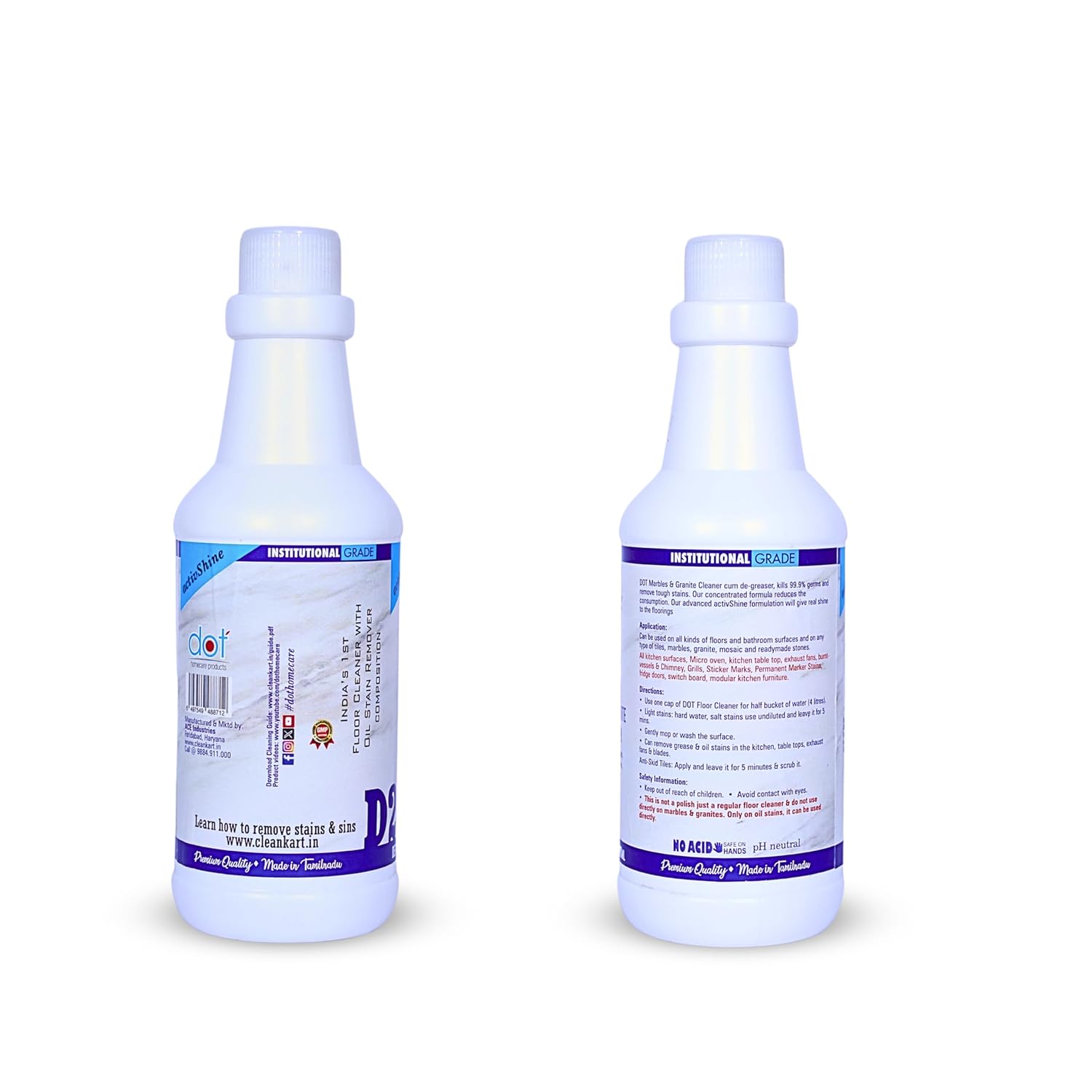 DOT Marbles, Granite Floor Cleaner 400ml | Degreaser | Indian And Imported Floorings, Fiberglass Sinks, Kitchen Surfaces, Heavy Oil Stain Remover | ARRESTS SALT FORMATION - 3 in 1 cleaner view 2