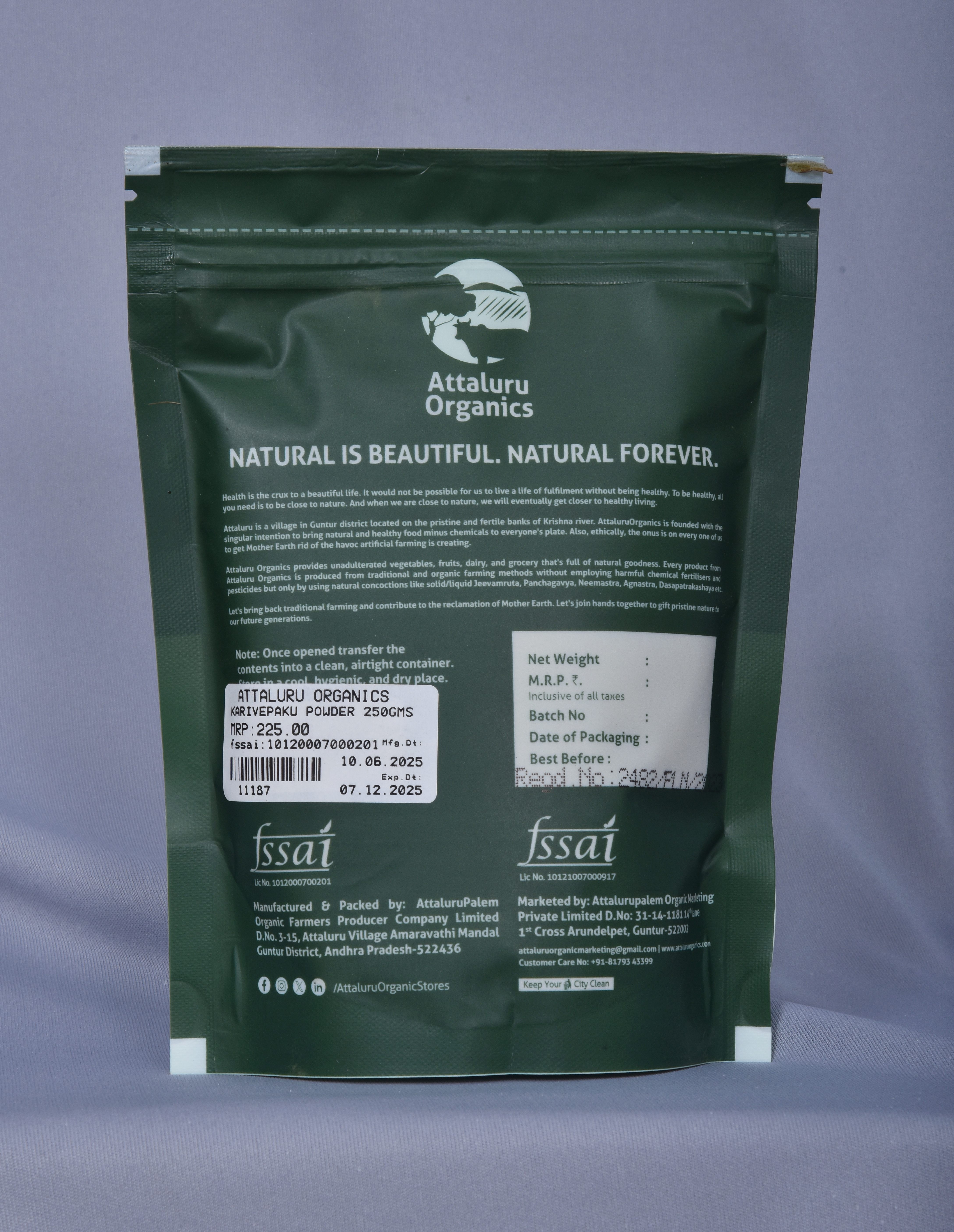 Attaluru Organics Curry Leaves Powder view 2