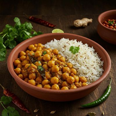 Chole with Jeera Rice