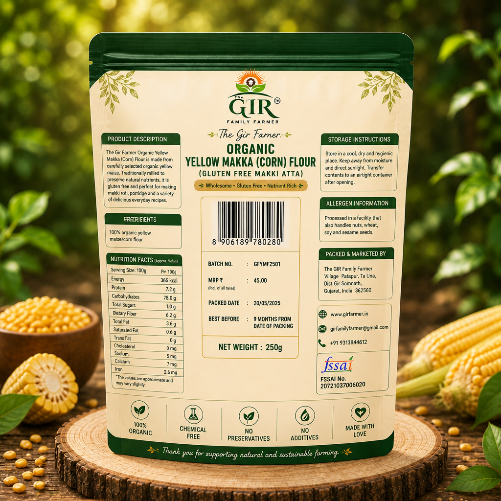 Organic Yellow Corn Flour | Gluten Free Makki Atta view 2