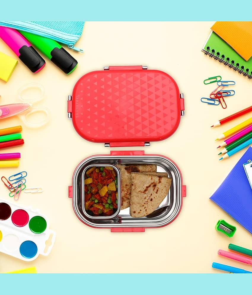 Jaypee - Snapsteel Black Stainless Steel School Lunch Boxes ( Pack of 1 ) 600 ml view 2