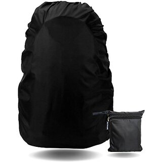 (Pack of 1) Waterproof Trekking Camping Hiking Bag Cover Dustproof Luggage Cover for 50L Bags (Black)