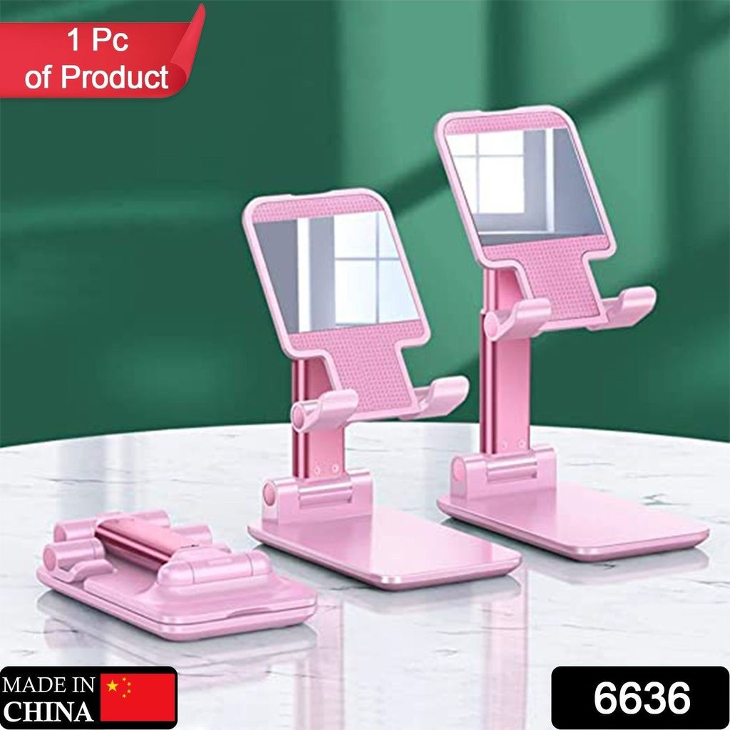 Desktop Cell Phone Stand Phone Holder full 3-Way Adjustable Phone Stand for Desk Height + Angles Perfect As Desk Organizers and Accessories. view 2