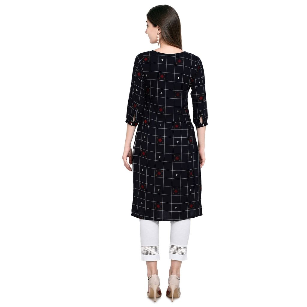 Pinkriti Women Rayon A-Line Kurta view 2