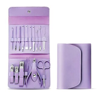 16-Piece Manicure Set Nail Clipper Kit Stainless Steel Nail Pedicure Tools for Men Women Professional Grooming K view 2