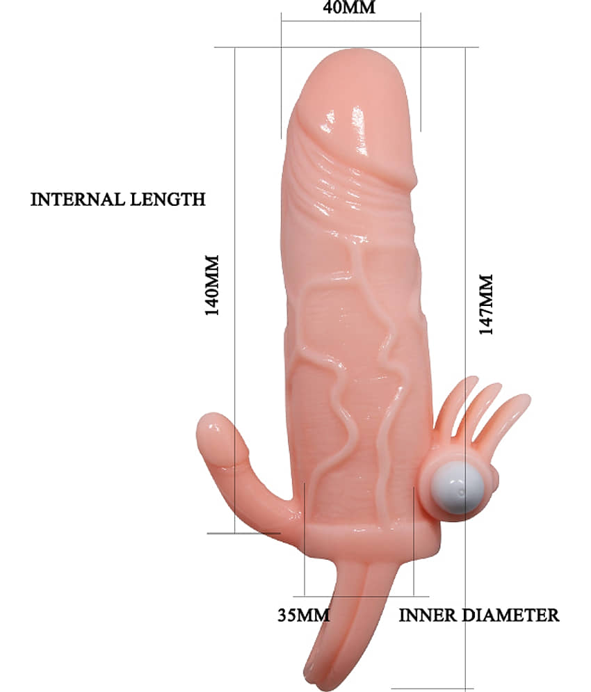 Kamahouse Baile Sex Toys Vibrating Penis Sleeve Extender Reusable Cock Ring and Penis Sleeves Dildo Realistic